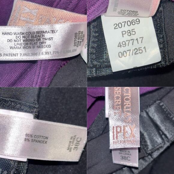 Victoria's Secret Halter Top Underwire Bra Women's Size 38C Purple - Picture 3 of 16